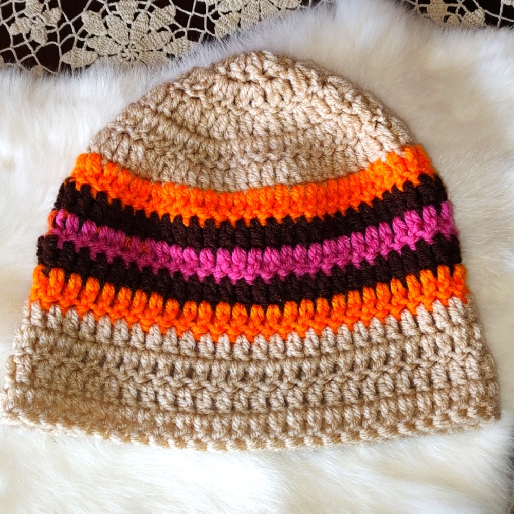 Hand-Made Beanie. Soft & Warm Crochet
